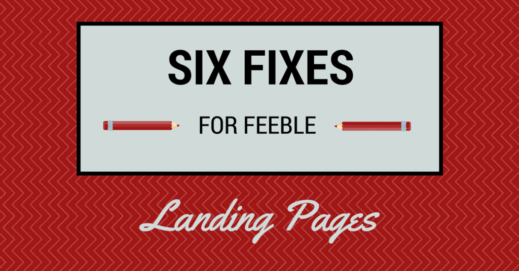 Landing page fixes